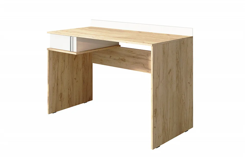 Стол письменный Джамп дуб вотан / белый глянец